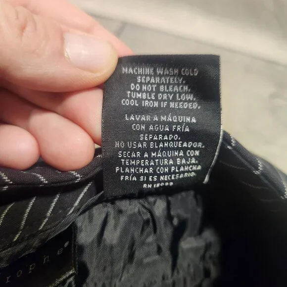 Apostrophe Pinstripe Wide Leg Dress Pants - Picture 4 of 4